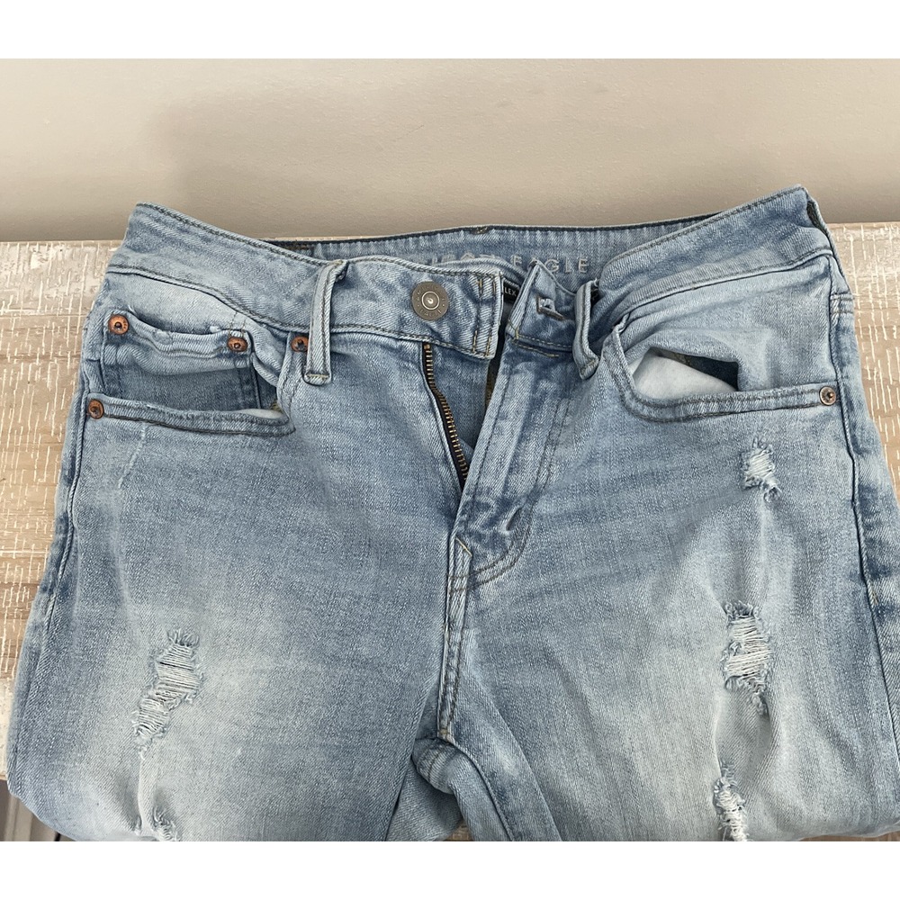 American Eagle Air Flex Jeans 28x28 Light Skinny Ripped Men's Jeans